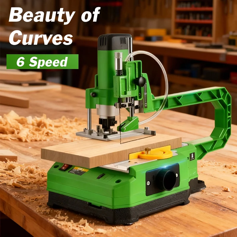 Scroll Saw Bench - Desktop-Kurvensäge Desktop-Scrollsäge für präzises Kurvenschneiden Tischmontierte