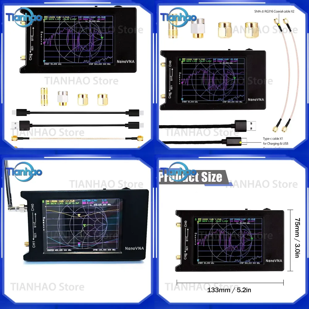 Power Tools Vector - NanoVNA-H4 für Antennenanalysator 10 kHz bis