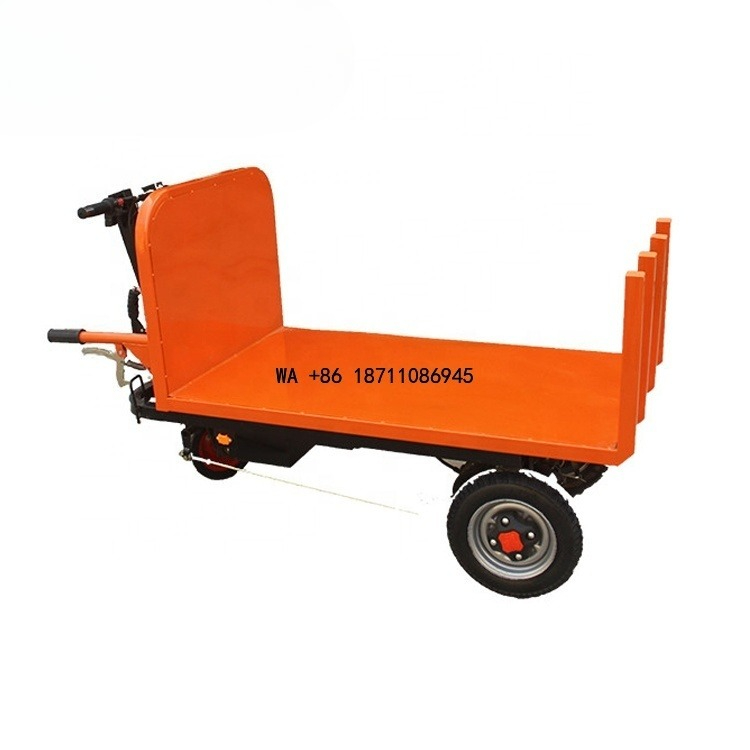Power Tools In Construction - Dumper-Wagen Transport-Flachbett-Trolley Baustellen-Ziegeltrolley 3-Rad Batteriebetriebener Elektrischer