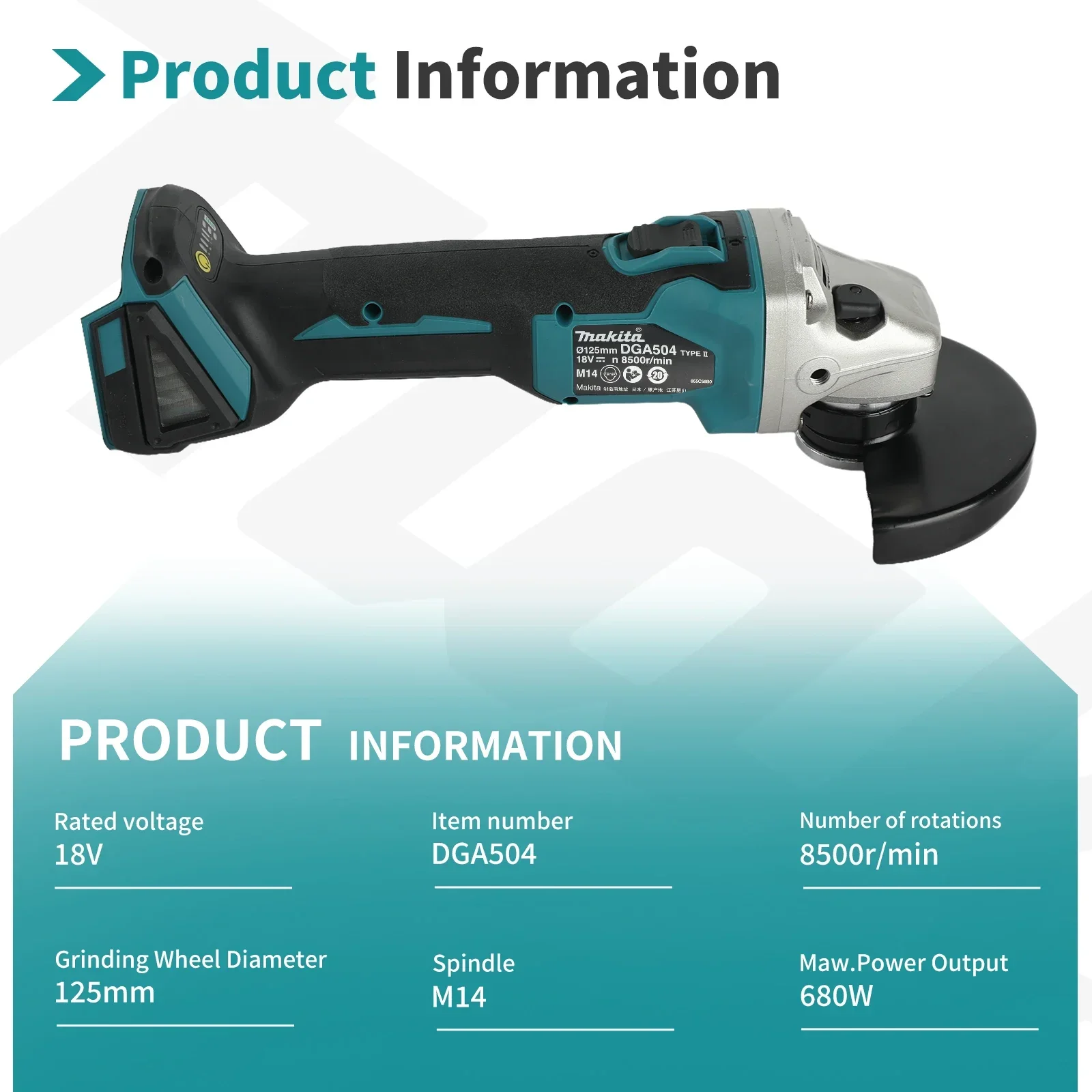 Für Makita DGA504 Bürstenloser – Power Tools In Construction Bewertung und Preis